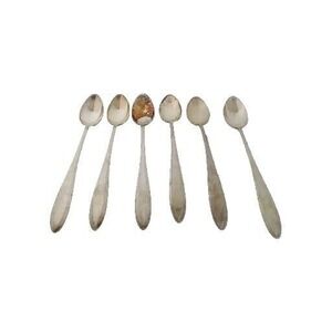 Vintage Silver Plated‎ Teaspoons Set of 6 Antique Spoons Collectible